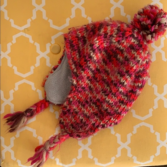 Lands' End Other - Girls Lands End Winter hat ear flap pink/purple